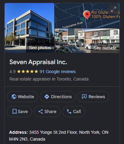 Seven Appraisal Inc Google Business Profile — fully optimized and ranking