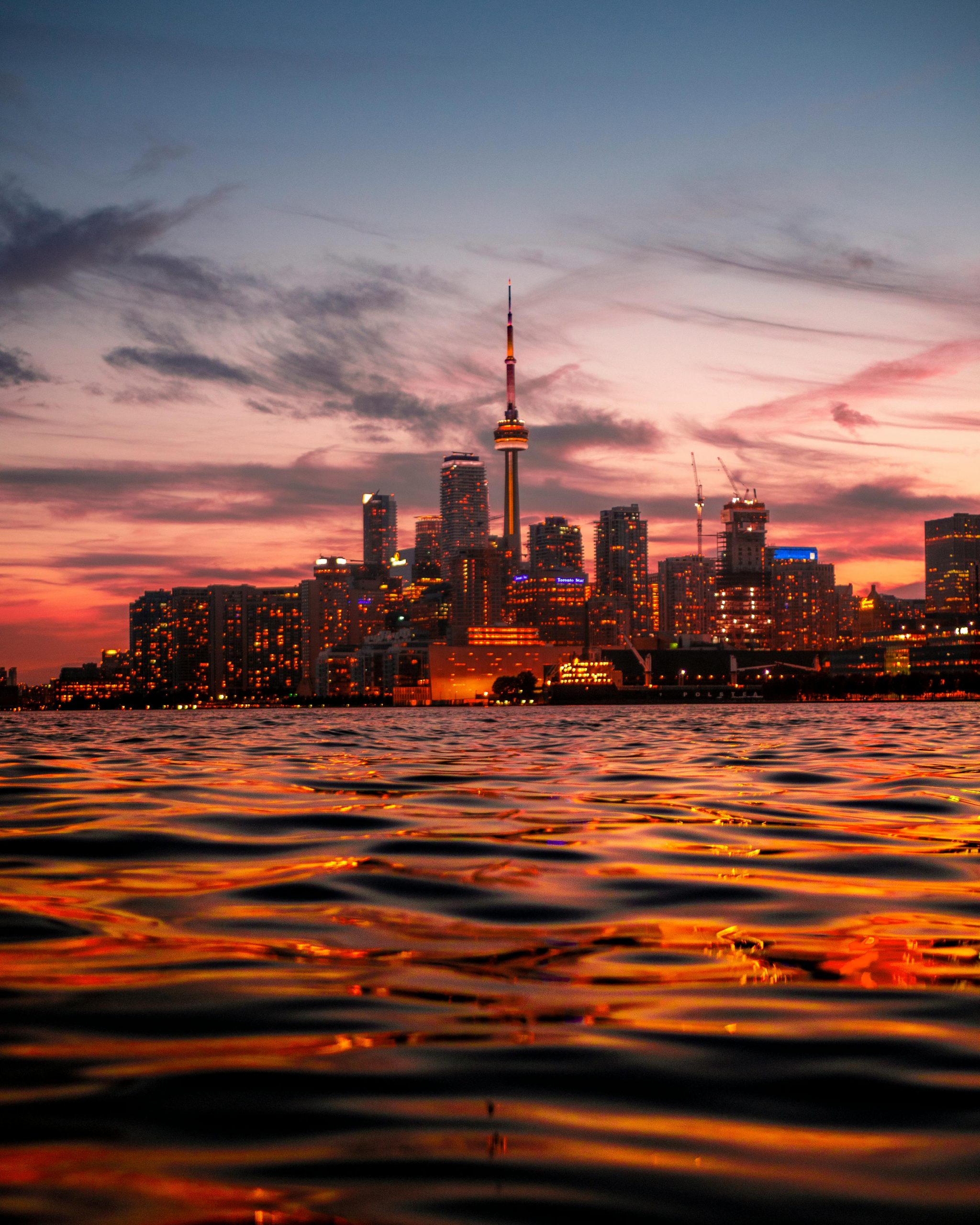 Toronto skyline aerial view
